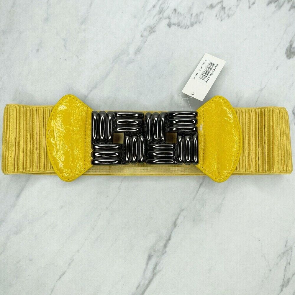 Special Rich Yellow Stretch Metal Buckle Belt Size Small S